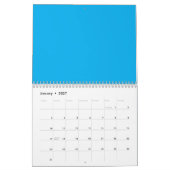 Solid Cyan Blue Background | Summer Minimal Style Kalender (Jan 2027)