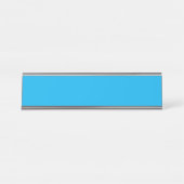 Solid Cyan Blue Background | Summer Minimal Style Schreibtischnamensplakette (Vorderseite )