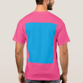 Solid Cyan Blue Background | Summer Minimal Style T-Shirt (Rückseite)