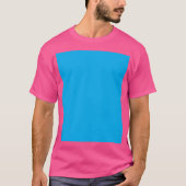 Solid Cyan Blue Background | Summer Minimal Style T-Shirt (Vorderseite)