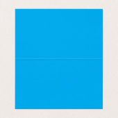 Solid Cyan Blue Background Visitenkarten (Innenseite Aufgefaltet)