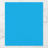 Solid Cyan Blue Background  Weinetikett (Einzelnes Label)