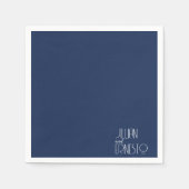 Solid Dark Blue Lily of the Valley Custom Serviette (Vorderseite)