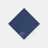 Solid Dark Blue Lily of the Valley Custom Serviette (Ecke)