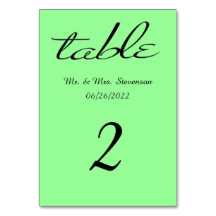 Solid Dark Mint Green Tischnummer