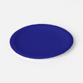 Solid Dark Navy Blue Minimalistisch Schlicht Pappteller (Schrägansicht)
