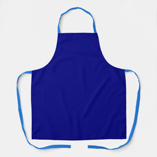 Solid Dark Navy Blue Minimalistisch Schlicht Schürze (Vorderseite)