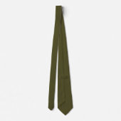 Solid Dark Olive Green Neck Tie. Krawatte (Rückseite)