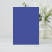 Solid Deep Blue Backdrop | Bold Minimalist Design Dankeskarte (Stehend Vorderseite)