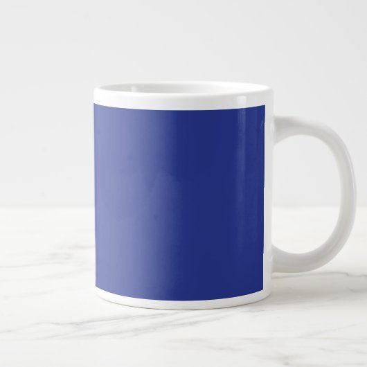Solid Deep Blue Backdrop | Bold Minimalist Design Jumbo-Tasse (Rechts)