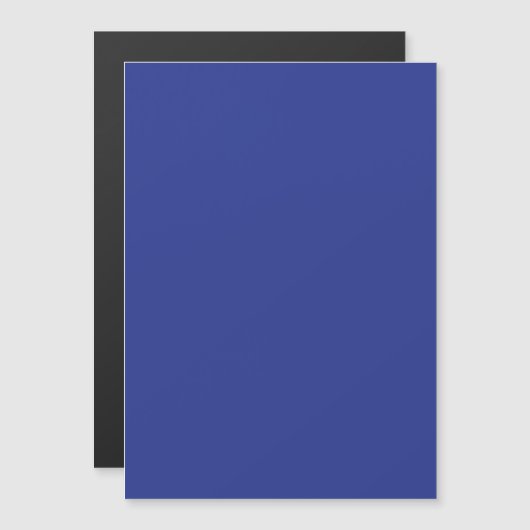 Solid Deep Blue Backdrop | Bold Minimalist Design Magneteinladung (Vorne/Hinten)
