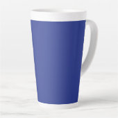 Solid Deep Blue Backdrop | Bold Minimalist Design Milchtasse (Rechte Ecke)