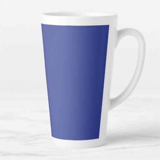 Solid Deep Blue Backdrop | Bold Minimalist Design Milchtasse (Rechts)