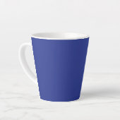 Solid Deep Blue Backdrop | Bold Minimalist Design Milchtasse (Linke Ecke)