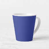 Solid Deep Blue Backdrop | Bold Minimalist Design Milchtasse (Rechte Ecke)