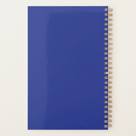 Solid Deep Blue Backdrop | Bold Minimalist Design Planer (Rückseite)