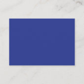 Solid Deep Blue Backdrop | Bold Minimalist Design Telefonnummerkarte (Rückseite)