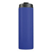 Solid Deep Blue Backdrop | Bold Minimalist Design Thermosbecher (Vorderseite)