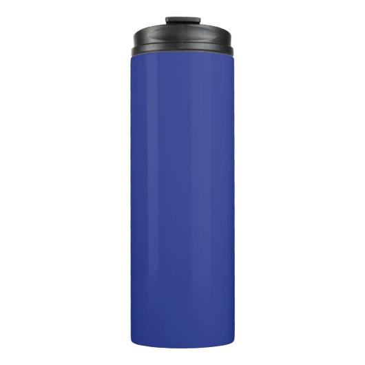 Solid Deep Blue Backdrop | Bold Minimalist Design Thermosbecher (Vorderseite)
