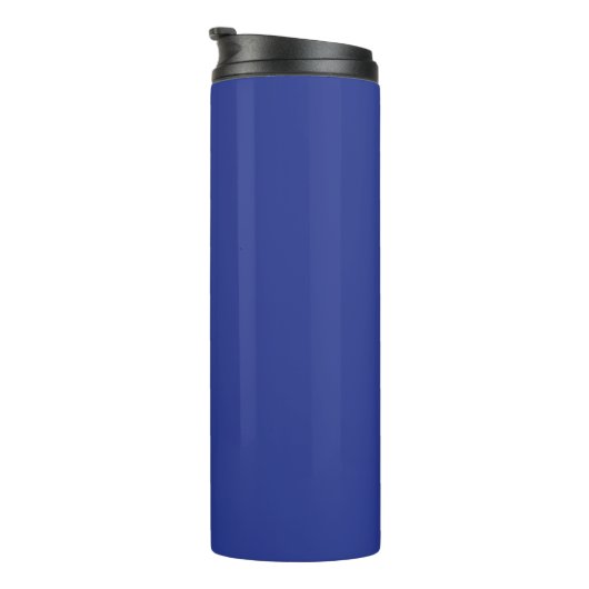 Solid Deep Blue Backdrop | Bold Minimalist Design Thermosbecher (Nach rechts gedreht)