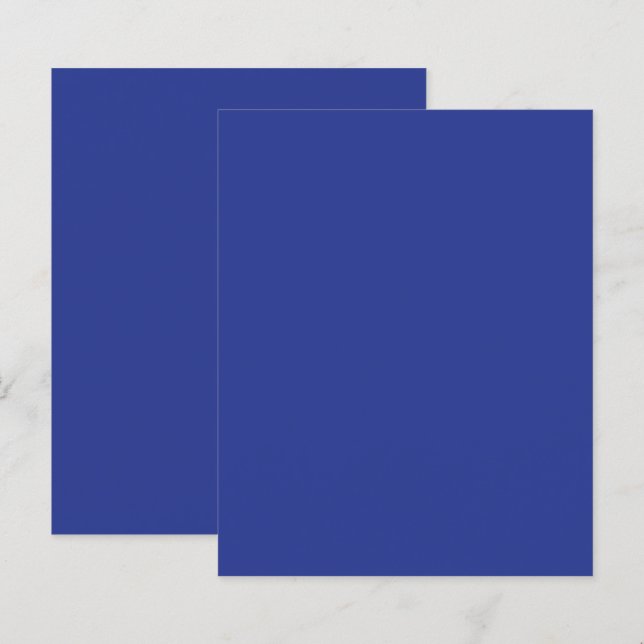 Solid Deep Blue Background | Minimalistisches Desi (Vorne/Hinten)