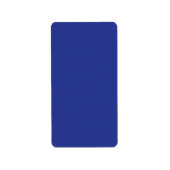Solid Deep Blue Background | Minimalistisches Desi Adressaufkleber (Vorne)