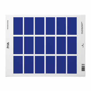 Solid Deep Blue Background   Minimalistisches Desi Adressaufkleber