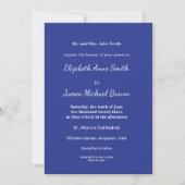 Solid Deep Blue Background | Minimalistisches Desi Ankündigung (Vorderseite)