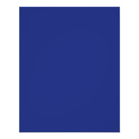 Solid Deep Blue Background | Minimalistisches Desi Poster (Vorderseite)