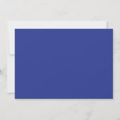 Solid Deep Blue Background | Minimalistisches Desi Save The Date (Rückseite)