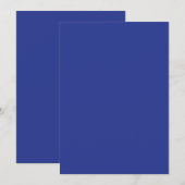 Solid Deep Blue Background | Minimalistisches Desi Save The Date (Vorne/Hinten)