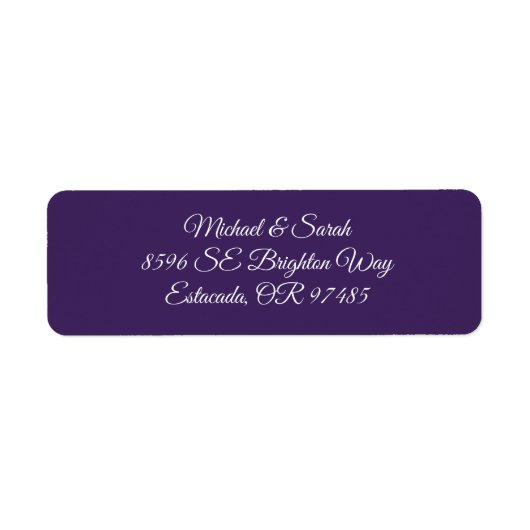 Solid Deep Royal Lila Rücksendeadresse (Vorne)