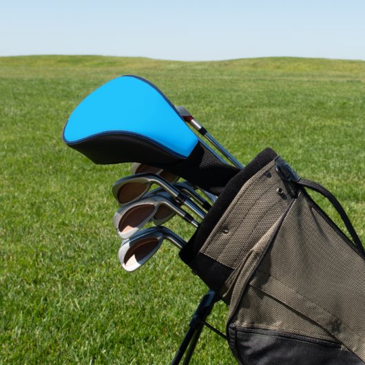 Solid Deep Sky Blue Modern stilvoll Golf Headcover (In SItu)