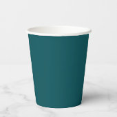 Solid Deep Teal Pappbecher (Rückseite)