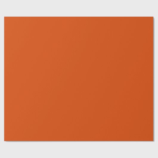 Solid dunkel verbrannte Orange Geschenkpapier (Flach)