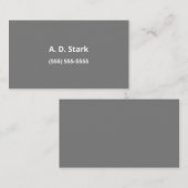 Solid dunkelgraue Minimalistische Visitenkarten Visitenkarte (Vorne/Hinten)