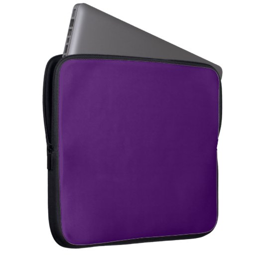 Solid dunkle Violette lila Laptopschutzhülle (Vorne Rechts)