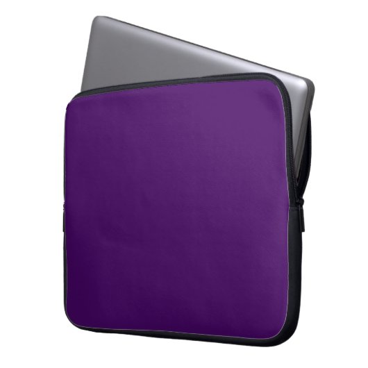 Solid dunkle Violette lila Laptopschutzhülle (Vorderseite Links)