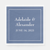 Solid Dusty Blue Paper Plate