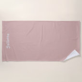 Solid Dusty Blush Strandtuch (Vorderseite)