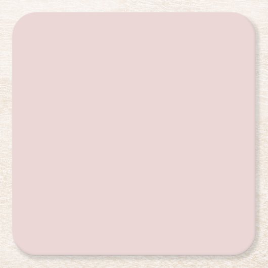 Solid Dusty Pink Light Elegant Minimalist Rechteckiger Pappuntersetzer (Vorderseite)