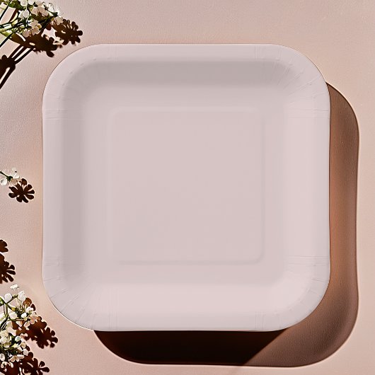 Solid Dusty Pink Light Elegante Minimalistische Ho Pappteller