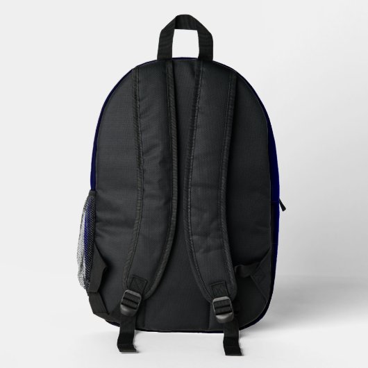 Solid Electric Blue Bedruckter Rucksack (Rückseite)