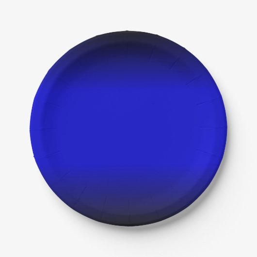Solid Electric Blue Pappteller (Vorderseite)