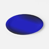Solid Electric Blue Pappteller (Schrägansicht)
