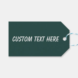 Solid Farbe schlicht dunkelgrün Geschenkanhänger