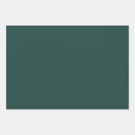Solid Farbe schlicht dunkelgrün Geschenkpapier Set (Vorderseite 3)