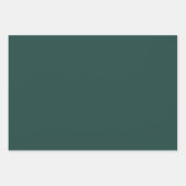 Solid Farbe schlicht dunkelgrün Geschenkpapier Set (Vorderseite)