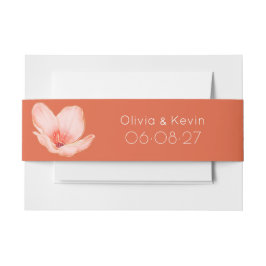 Solid fett Bright orange moderne Hochzeit Einladungsbanderole