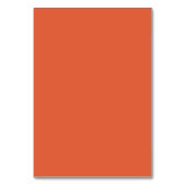 Solid fett Bright orange moderne Hochzeit Tischnummer (Rückseite)